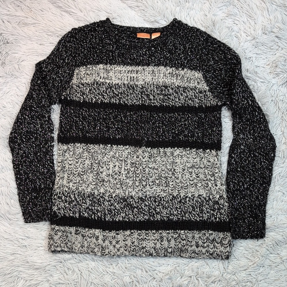Northcrest Sweater Womens M Gray Wool Blend Soft Cozy Comfort Casual Sparkly